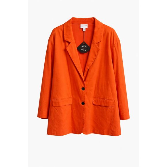 Ava & Viv Jackets & Blazers - Ava & Viv Coral Longline Blazer 4X NWT Single Button Workwear Jacket Plus Size